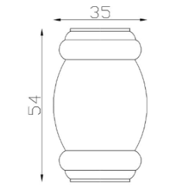 Manchon décoratif acier tourné Ø12 à Ø16 mm – vis de pression M5 incluse