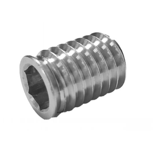 Insert fileté bois 6 pans inox A4 Ø8 à 16 mm pour fixation solide