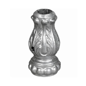 Garniture aluminium Ø16 mm – fixation par vis M5, dimensions 75x45 mm