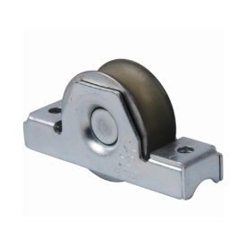 Roue à gorge U Ø50 en acier avec bandage polyamide pour rail Ø16