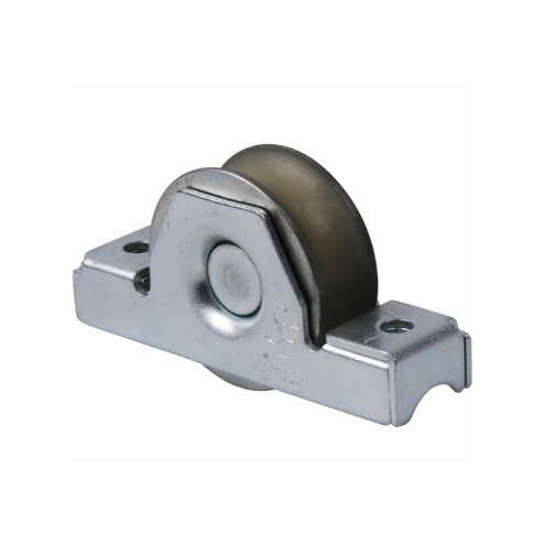 Roue à gorge U Ø50 en acier avec bandage polyamide pour rail Ø16