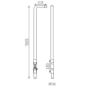 VERROU PISTOLET À SOUDER – ACIER ZINGUÉ – Ø16 MM – 300/500 MM - POUR PORTAIL
