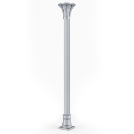 Colonne aluminium cannelée avec chapiteau décoratif – Ø80 ou Ø100 mm