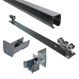 Kit rail autoportant acier avec chariot guidage pour ouverture 5 m – charge 500 kg