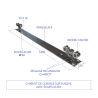Rail et chariots pour portail autoportant en acier jusqu'à 5 mètres et 400 kg