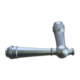 Poignée béquille en fer massif – carré de 8 mm – longueur 120 mm – version brut ou patinée