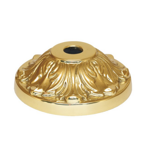 CACHE SCELLEMENT ROND EN LAITON DÉCORÉ Ø67 POUR BARRE RONDE Ø10 – INTÉRIEUR