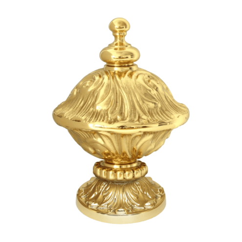 Tête de départ rampe laiton avec tige filetée M10 et cache-scellements