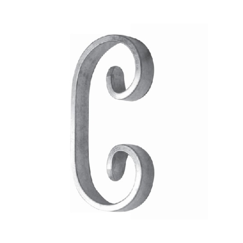 Volute en C aluminium 115x60 mm – Plat 14x5 mm décoratif