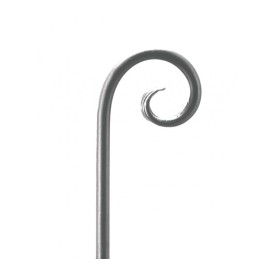 Volute fer forgé gravée 250x99 mm – Rond plein 17 mm décor 2 faces