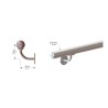 MAIN COURANTE MURALE INOX DESIGN PRÊTE À POSER – INOX 304 / 316 – DE 1 À 3 MÈTRES