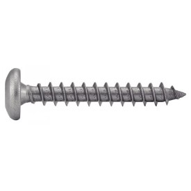 Vis inox à bois inviolable pour pentures, tête large six lobes avec téton central