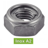 ÉCROUS HEXAGNAUX INDESSERABLES AVEC BAGUE METAL INOX A2 – M4 À M20 –