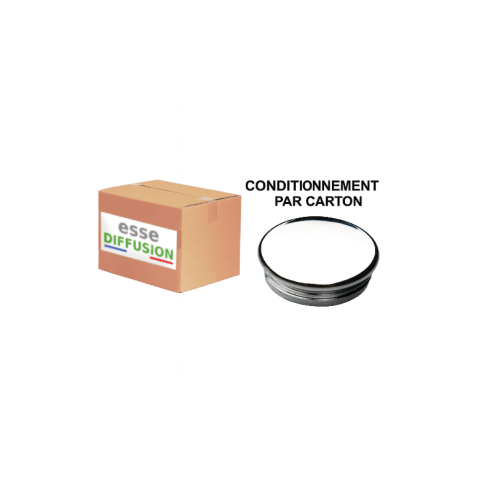 Carton embout de tube rond patin fin chromé