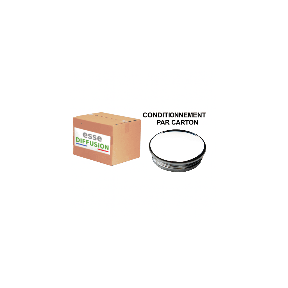 Clapet ø70 mm lisse chromé brillant + embout