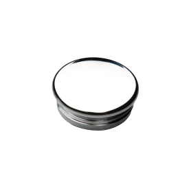 Carton embout de tube rond patin fin chromé
