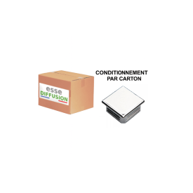 Carton d'embouts pour tube carré chromé mat ou brillant - Patin fin