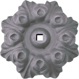 Palmette décorative simple face en fonte grise avec vis de fixation