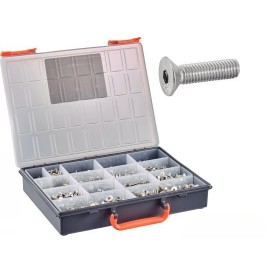 Coffret 1240 vis inox tête fraisée BTR – assortiment complet ISO 10642