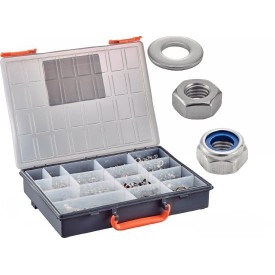 Coffret 1760 écrous et rondelles inox A2/A4 – assortis, standard + freinés