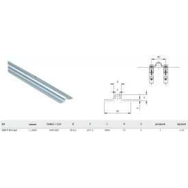RAIL POUR PORTAIL COULISSANT – GORGE RONDE – INOX 304 – 1 à 2 mètres