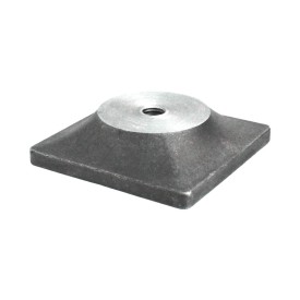 Chapeau couvre-tube carré en acier moulé avec filetage M8 à M12 pour soudure ou vissage décoratif