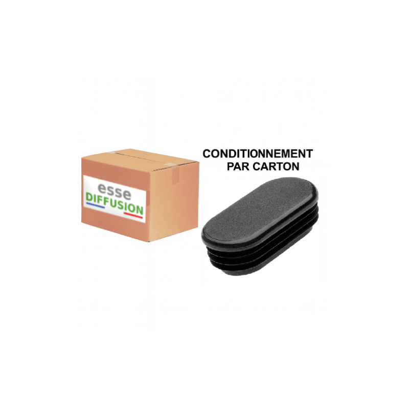 Carton d'embouts ovales avec ailettes