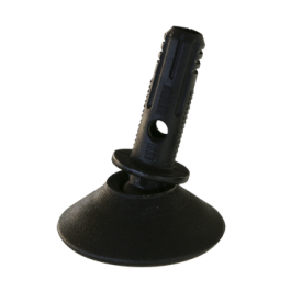 PIED VÉRIN NIVELEUR AVEC ROTULE À EMBOITEMENT M10 – BASE 32/40/50 MM – PEHD NOIR