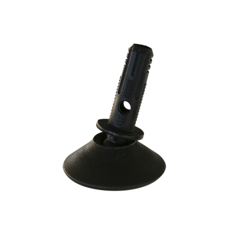 PIED VÉRIN NIVELEUR AVEC ROTULE À EMBOITEMENT M10 – BASE 32/40/50 MM – PEHD NOIR