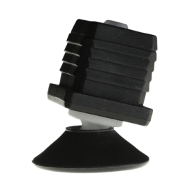PIED VÉRIN NIVELEUR AVEC ROTULE À EMBOITEMENT M10 – BASE 32/40/50 MM – PEHD NOIR