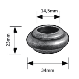 BAGUE ACIER MOULÉ SOUDABLE POUR ROND PLEIN OU TUBE M0019