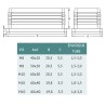 Carton d'embouts rentrants rectangles M8 ou M10