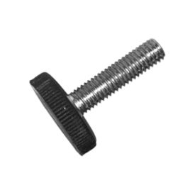 VÉRIN PASTILLE EXTRA-PLAT M6/M8 – Ø28 MM – TIGE FILETÉE 30 MM – NOIR