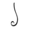 VOLUTE EN J EN FER PLAT FORGÉ À CHAUD – FINITION QUEUE DE CARPE 220 X 65 MM