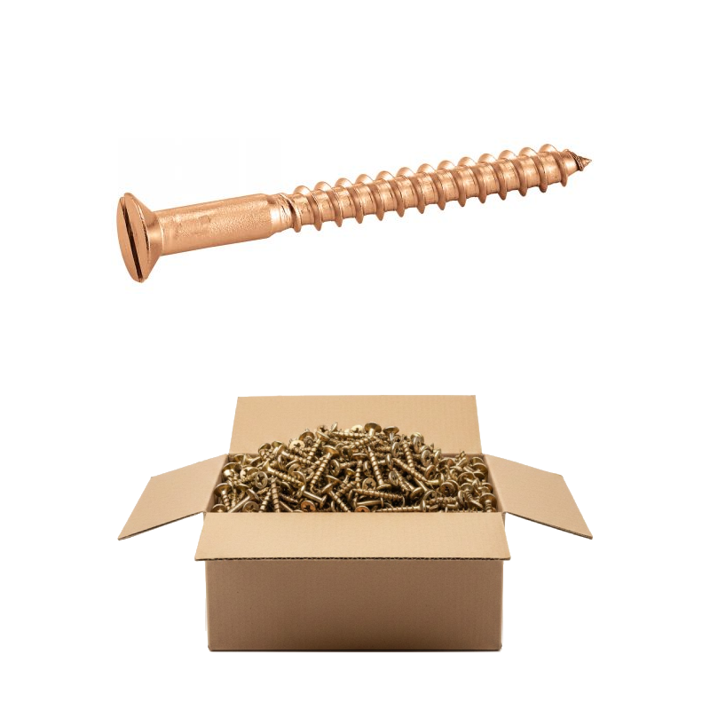 Vis à bois laiton tête fraisée fendue – fixation affleurante norme DIN 97