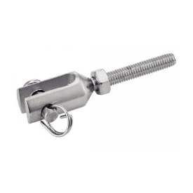 Embout fileté à chape usinée petit modèle inox A4 pas à droite