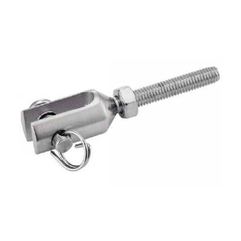 Embout fileté à chape usinée petit modèle inox A4 pas à droite