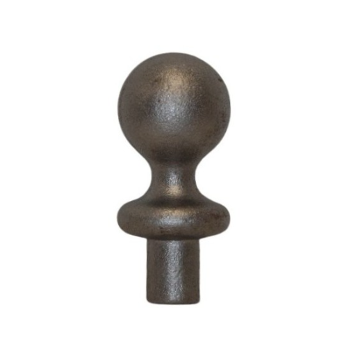 Décor boule acier Ø30 base Ø16 pour finition décorative