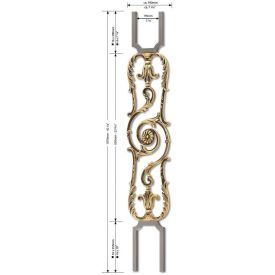 BALUSTRE LAITON ACIER INTÉRIEUR