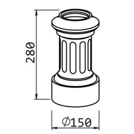 TRADITION ROYAL ALU Ø80 280X150 - SOCLE ROND OU CANELÉ