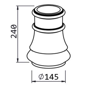 BASE OU CHAPITEAU OPERA ALU POUR ROND 240X140 - SANS SOCLE