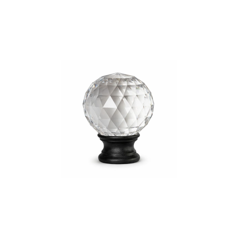 Boule de départ en cristal avec socle noir mat – Ø100 mm, filetage M10