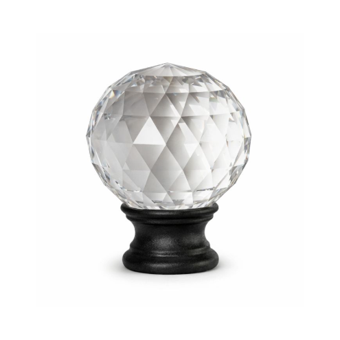 Boule de départ en cristal avec socle noir mat – Ø100 mm, filetage M10