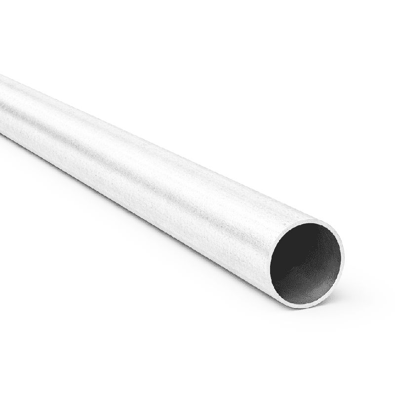 TUBE ALUMINIUM ROND PRÉLAQUÉ BLANC MAT RAL 9010