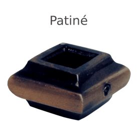 Bague carrée basse laiton 38x38 – pour barreaux carrés 14x14 ou 16x16 mm – finition poli