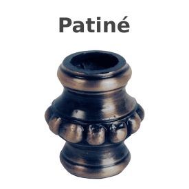 BAGUE GARNITURE RONDE EN LAITON MASSIF POLI OU PATINÉ