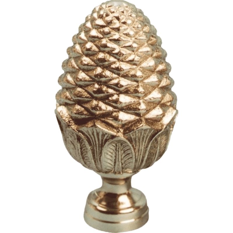 PIGNE DÉCORATIVE EN LAITON FILETÉE M8 OU M10 – Ø45 OU Ø65 MM