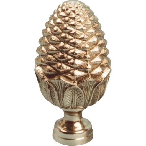 PIGNE DÉCORATIVE EN LAITON FILETÉE M8 OU M10 – Ø45 OU Ø65 MM