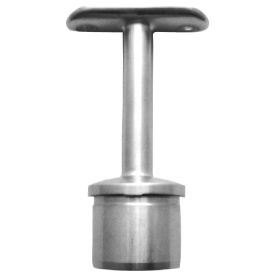 Support droit inox brossé pour main courante Ø42.4 ou Ø48.3 mm – Inox 304/316