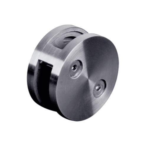 PINCE VERRE DOUBLE INOX 316 BROSSÉ - RONDE Ø60 - POUR PLAT OU TUBE